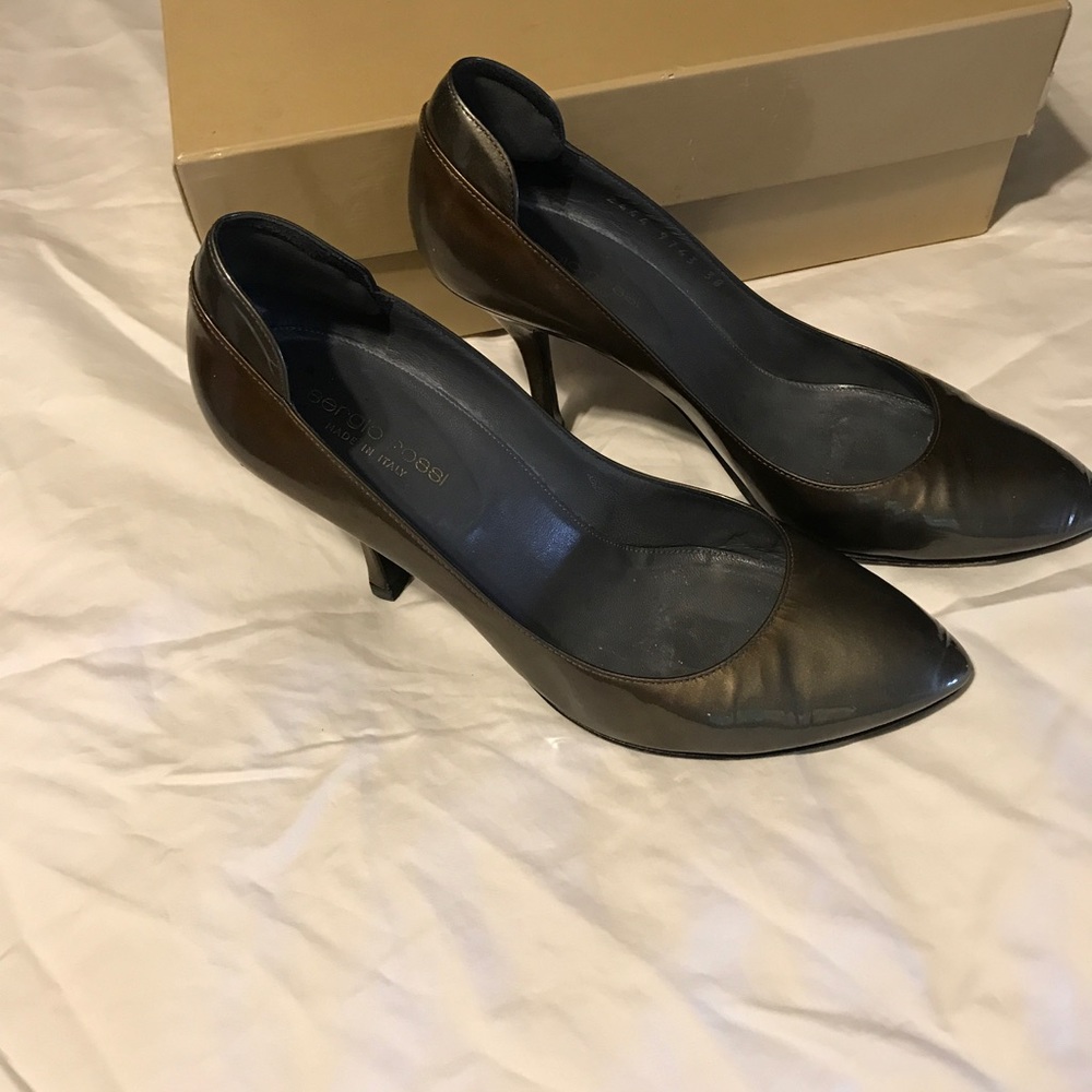 Sergio Rossi zinc pumps